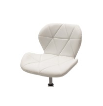 Silla de Oficina Ergonómica con Patas Metálicas en Color Blanco - 82-95x52x47 cm, Diseño Moderno.