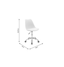 Silla de Oficina Ergonómica en Color Rosa - 93-80x57x48 cm, Comodidad y Estilo Moderno para Trabajo y Estudio.